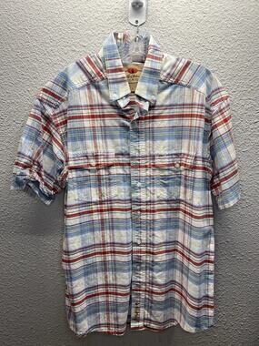 Larry Mahan Button Down Shirt Men’s Size LARGE Western Wear Plaid